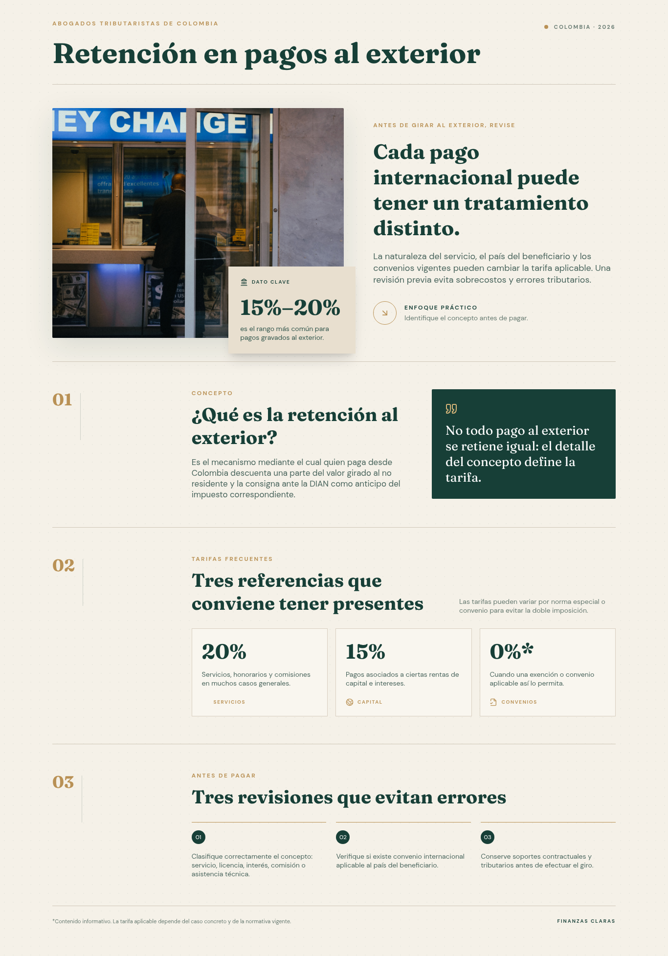 Retención pagos al exterior